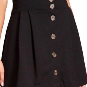 New ModCloth black Pretty Knit button front A-line skirt women’s size 1X